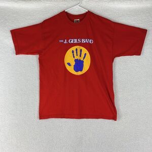 Vintage J Geils Band Shirt Mens Sz L Red 1999 Tour T Great American House Party
